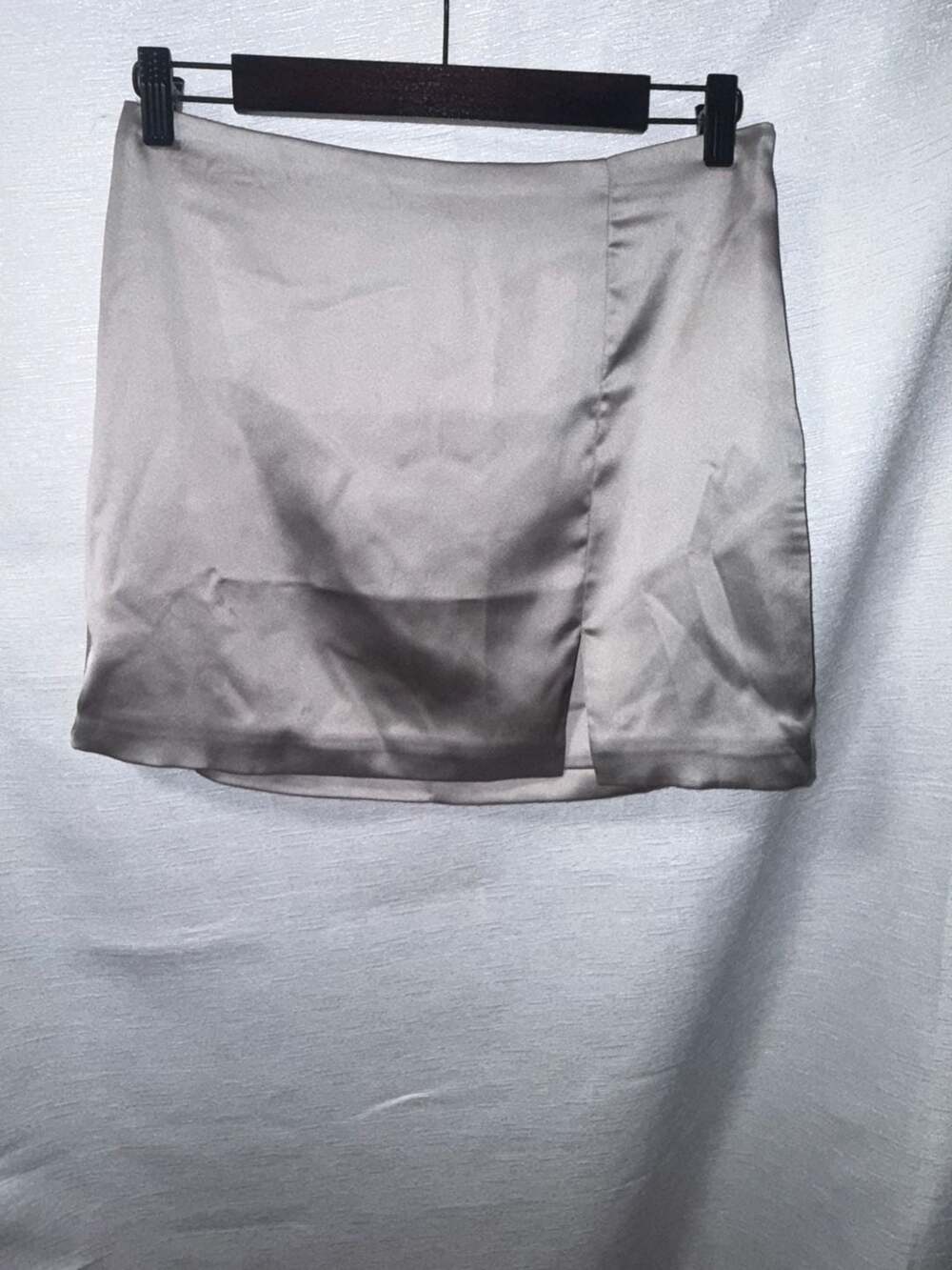Wild Fable Silver Satin Mini Skirt